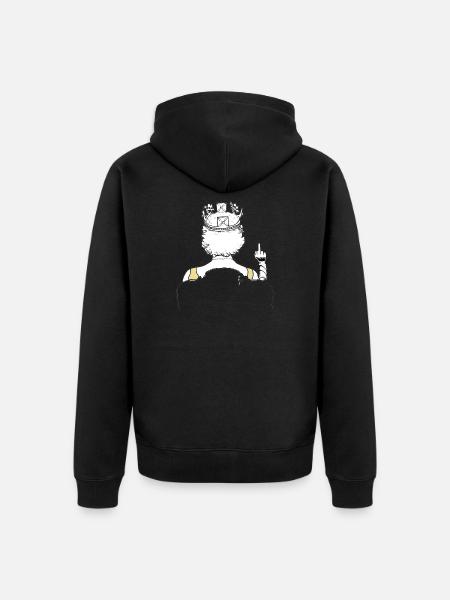 Queen f***y** - Unisex Premium Organic Zip Hoodie - black
