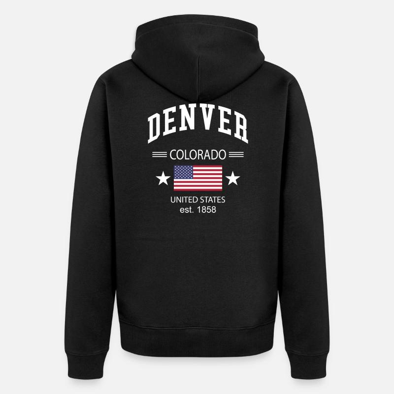 Denver - Veste à capuche bio Premium Unisexe - noir