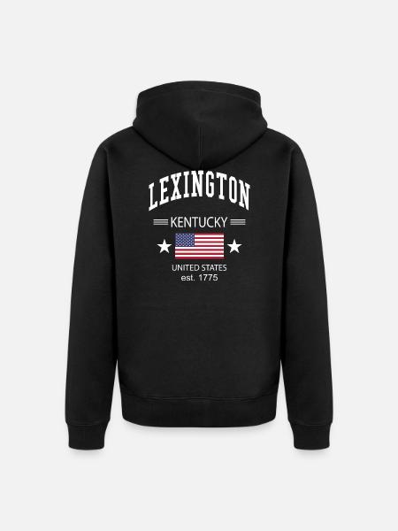 Lexington - Unisex Premium Organic Zip Hoodie - black