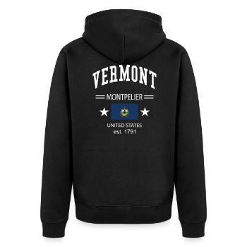 Vermont - Veste à capuche bio Premium Unisexe - noir - Dos - Nico (187cm)