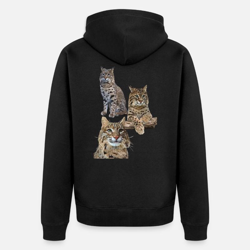 Luchs - Unisex Premium Bio Zip Hoodie - Schwarz