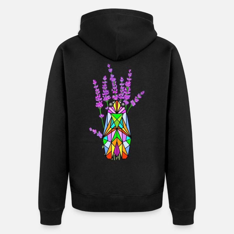 Provence in Farbe - Unisex Premium Bio Zip Hoodie - Schwarz