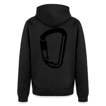 Mousquetons d’équipement d’escalade - Veste à capuche bio Premium Unisexe - noir - Dos - Nico (187cm)