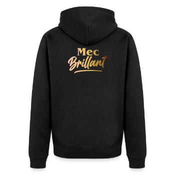 Mec Brillant Homme Humour Cadeau Couple - Veste à capuche bio Premium Unisexe - noir - Dos - Nico (187cm)