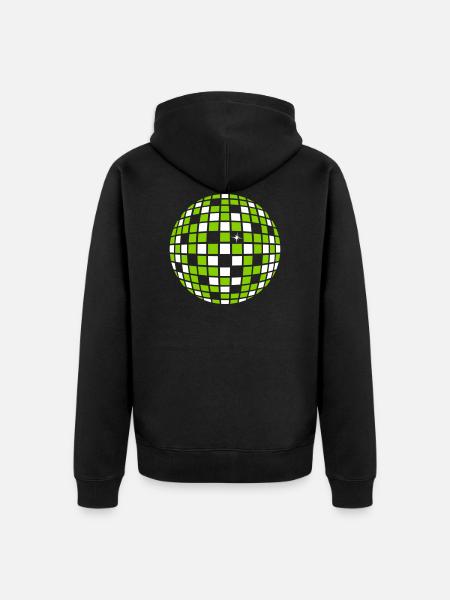 DISCO KUGEL - Unisex Premium Bio Zip Hoodie - Schwarz
