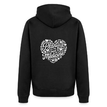 Végétarien Végétalien Végétarien Végétarien - Veste à capuche bio Premium Unisexe - noir - Dos - Nico (187cm)