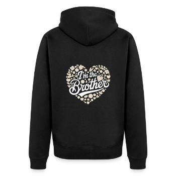 Frère Grand Frère Frère Famille - Veste à capuche bio Premium Unisexe - noir - Dos - Nico (187cm)