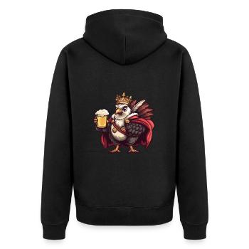 Truthan Beer Funny - Unisex Premium Organic Zip Hoodie - black - Back - Nico (187cm)