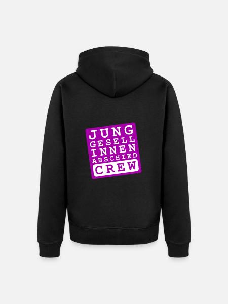 Junggesellinnenabschied Crew Braut - Unisex Premium Bio Zip Hoodie - Schwarz