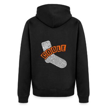 Chaussette cool - design motivant amusant - Veste à capuche bio Premium Unisexe - noir - Dos - Nico (187cm)