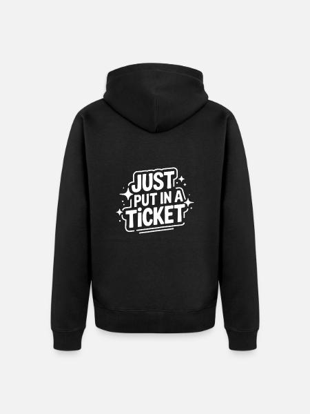 Technical Support Computer - Unisex Premium Organic Zip Hoodie - black