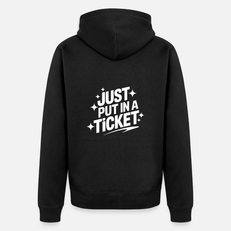Technischer Support Computerfreak Nerd - Unisex Premium Bio Zip Hoodie - Schwarz