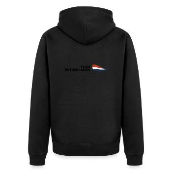 Équipe Nederlands - Veste à capuche bio Premium Unisexe - noir - Dos - Nico (187cm)
