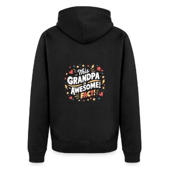 Notre super arrière-grand-père - Veste à capuche bio Premium Unisexe - noir - Dos - Nico (187cm)