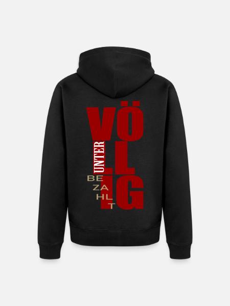 completely underpaid wage payment - Unisex Premium Organic Zip Hoodie - black