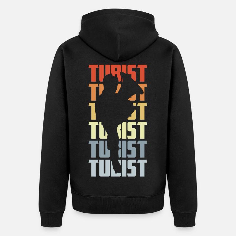 Joueurs de tuba - Veste à capuche bio Premium Unisexe - noir