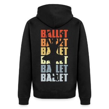 Vintage Ballet - Veste à capuche bio Premium Unisexe - noir - Dos - Nico (187cm)