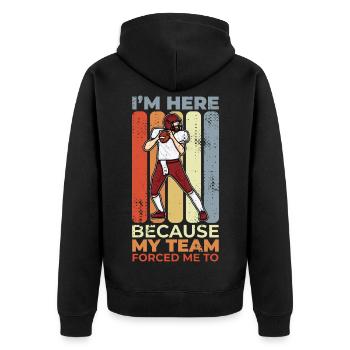 Drôle de dicton de football - Veste à capuche bio Premium Unisexe - noir - Dos - Nico (187cm)