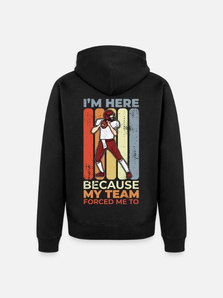 Funny Football Saying - Unisex Premium Organic Zip Hoodie - black