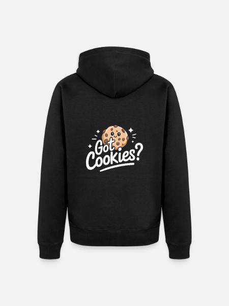 Cookies Cookie Biscuits Biscuits Chocolate - Unisex Premium Organic Zip Hoodie - black