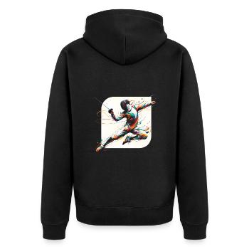 Escrimeur abstrait Escrime - Veste à capuche bio Premium Unisexe - noir - Dos - Nico (187cm)