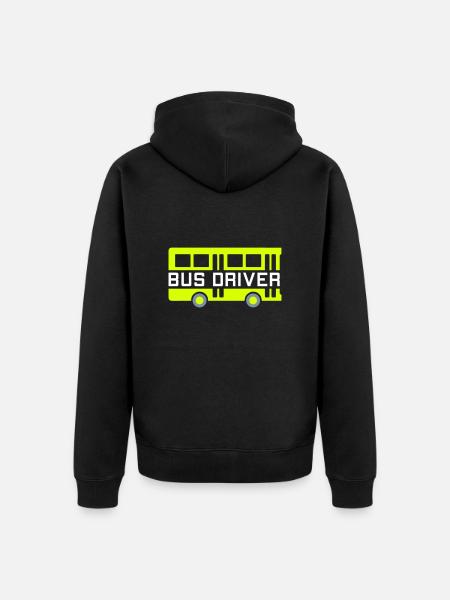 Bus driver (two bus halves) - Unisex Premium Organic Zip Hoodie - black