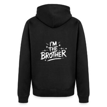 Frère Grand Frère Frère Famille - Veste à capuche bio Premium Unisexe - noir - Dos - Nico (187cm)