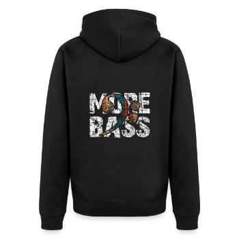 Plus Bass Please Clé de fa pour bassistes - Veste à capuche bio Premium Unisexe - noir - Dos - Nico (187cm)