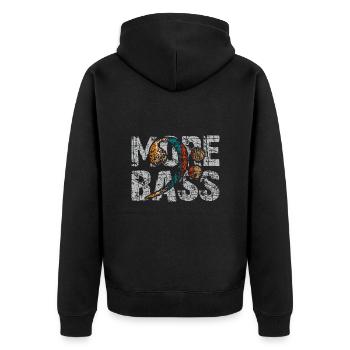 Plus Bass Please Clé de fa pour bassistes - Veste à capuche bio Premium Unisexe - noir - Dos - Nico (187cm)