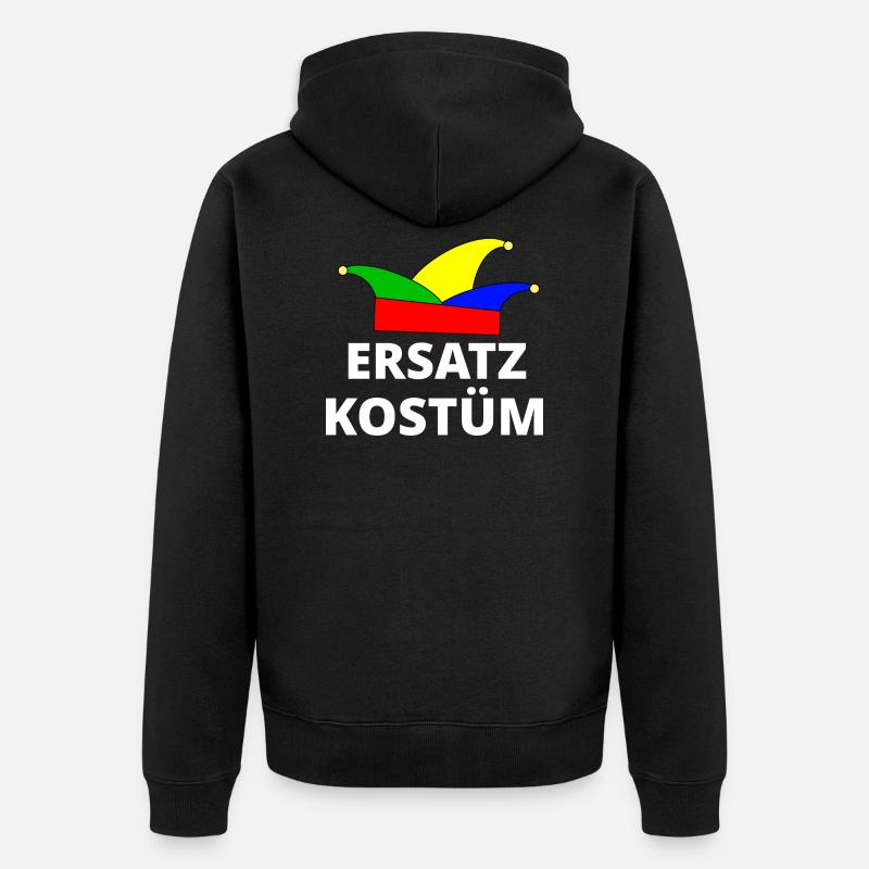 Karneval Kostüm - Unisex Premium Bio Zip Hoodie - Schwarz