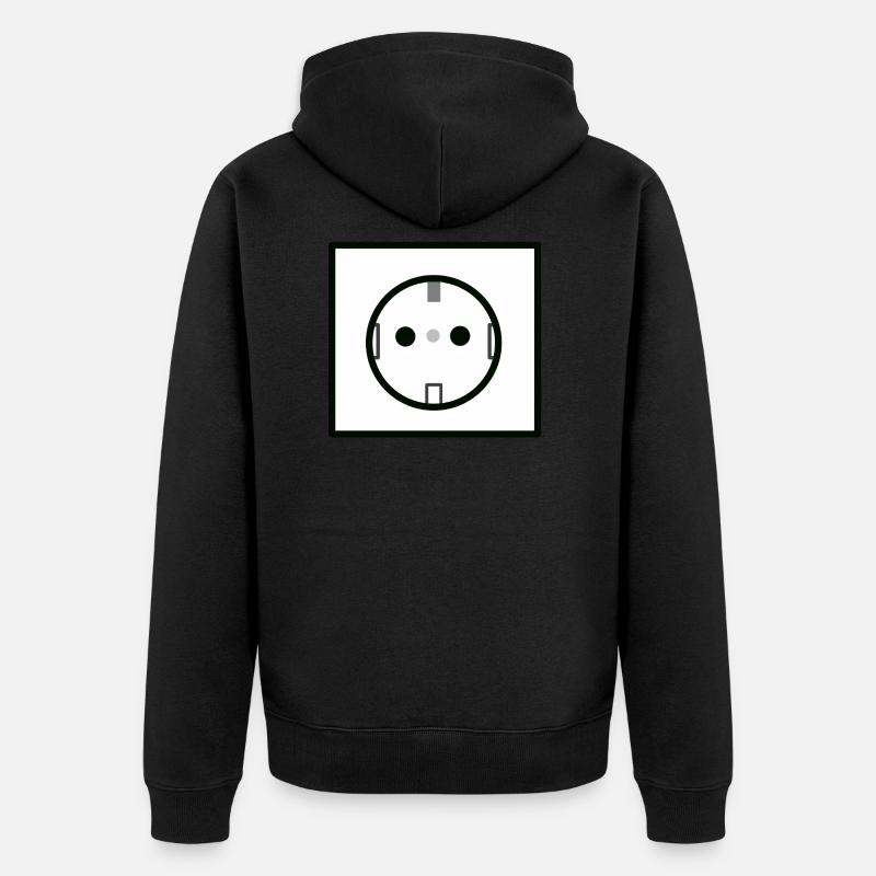 Prise de courant - Veste à capuche bio Premium Unisexe - noir