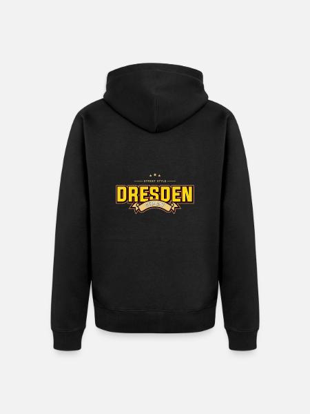 Dresden - Unisex Premium Organic Zip Hoodie - black