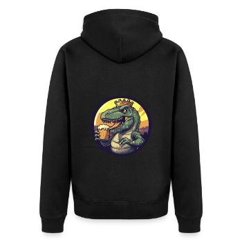 Bière Dinosaur T-Rex - Veste à capuche bio Premium Unisexe - noir - Dos - Nico (187cm)