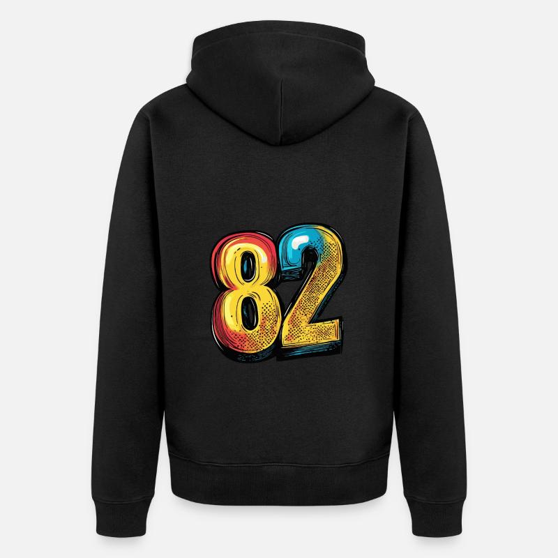 Bande dessinée 82 numéros - Veste à capuche bio Premium Unisexe - noir