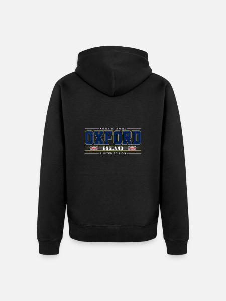 Oxford - Unisex Premium Organic Zip Hoodie - black