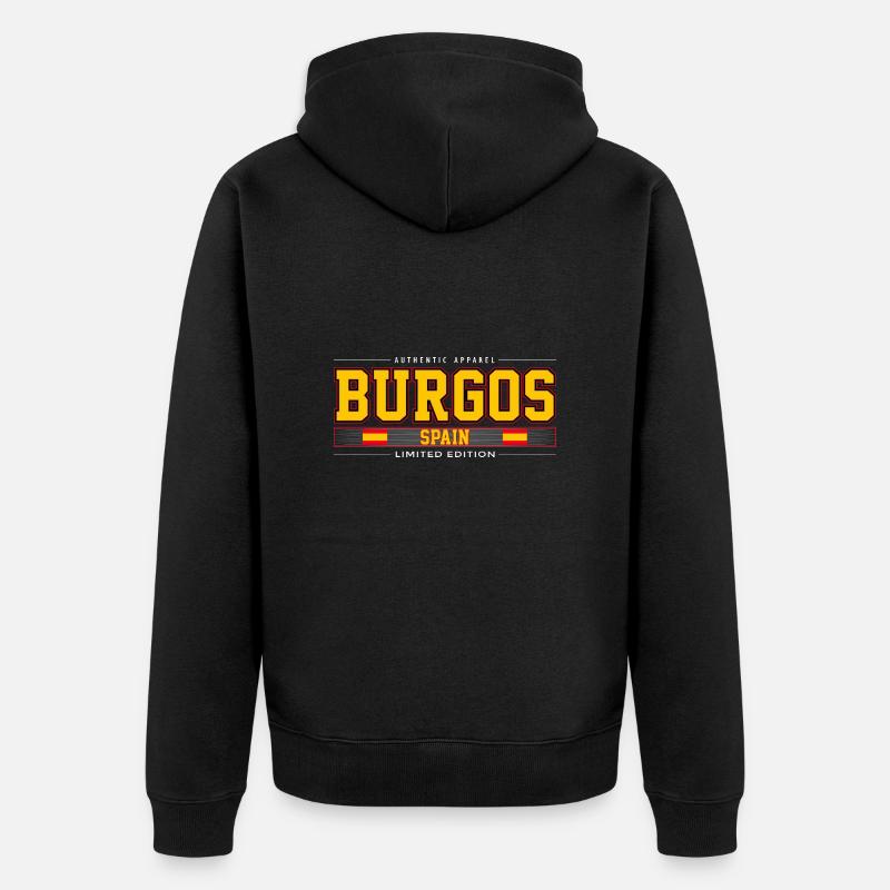 Burgos - Unisex Premium Bio Zip Hoodie - Schwarz
