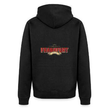 Francfort - Veste à capuche bio Premium Unisexe - noir - Dos - Nico (187cm)