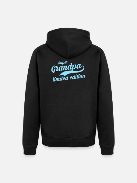 Super opa - Uniseks Premium bio ziphoodie - zwart