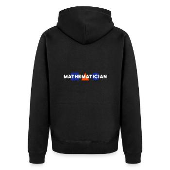 Mathematician (square, triangle, circle) - Unisex Premium Organic Zip Hoodie - black - Back - Nico (187cm)