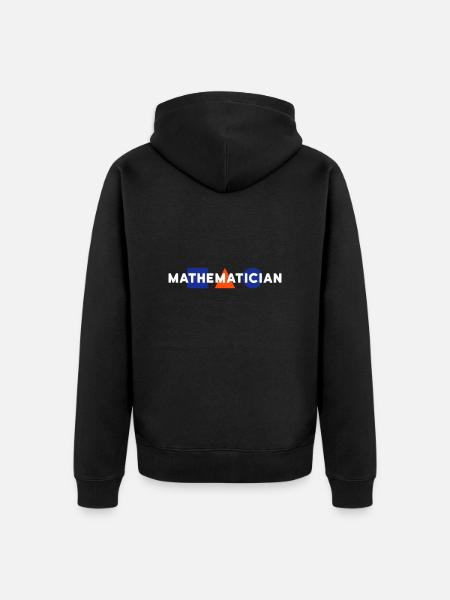 Mathematician (square, triangle, circle) - Unisex Premium Organic Zip Hoodie - black