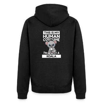 C’est mon costume humain, je suis vraiment un koala - Veste à capuche bio Premium Unisexe - noir - Dos - Nico (187cm)