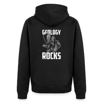Géologie Roches Géographie Géologues Dictons Cadeau - Veste à capuche bio Premium Unisexe - noir - Dos - Nico (187cm)