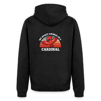 Ornithologie Oiseaux Mon Animal est un Cardinal - Veste à capuche bio Premium Unisexe - noir - Dos - Nico (187cm)