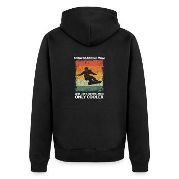 Snowboarding Mom Like A Normal Mom Only Cooler - Unisex Premium Bio Zip Hoodie - Schwarz - Hinten - Nico (187cm)