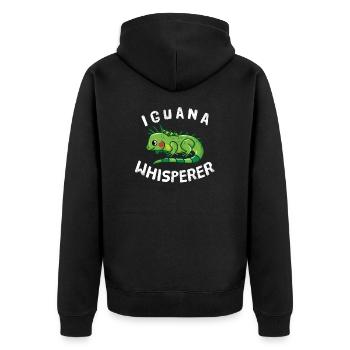 Iluana Whisperer Iguana Reptiles Amateurs - Veste à capuche bio Premium Unisexe - noir - Dos - Nico (187cm)