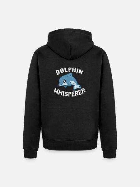 Dolphin Whisperer Delfin Flüsterer Beluga - Veste à capuche bio Premium Unisexe - noir