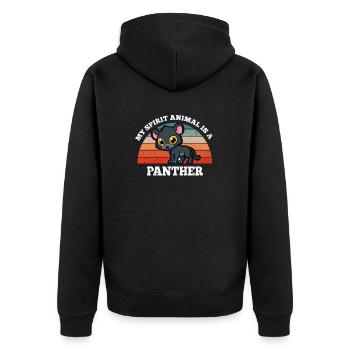 Big Cat Panter Mon animal spirituel est une panthère - Veste à capuche bio Premium Unisexe - noir - Dos - Nico (187cm)