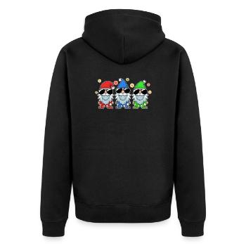 Weihnachten Elfen X-Mas Sommer Weihnachtselfen - Unisex Premium Bio Zip Hoodie - Schwarz - Hinten - Nico (187cm)