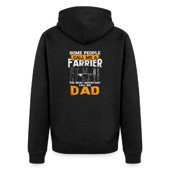 Artisan Papa Dictons Maréchal-ferrant Forgeron - Veste à capuche bio Premium Unisexe - noir - Dos - Nico (187cm)