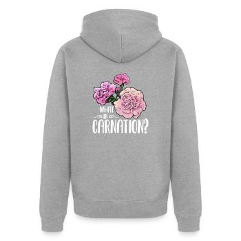 Fleuriste Amateurs de fleurs Œillets Fleurs Jardinier - Veste à capuche bio Premium Unisexe - gris chiné - Dos - Nico (187cm)